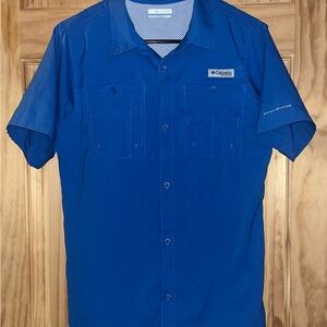 Columbia boy’s Short-Sleeve Button-Down Shirt - Blue